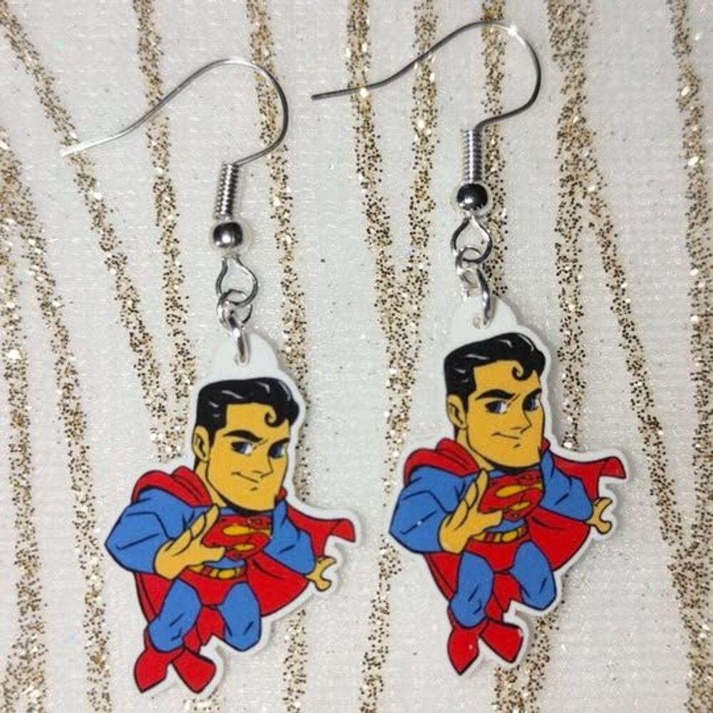 Superman Fan Art Earrings